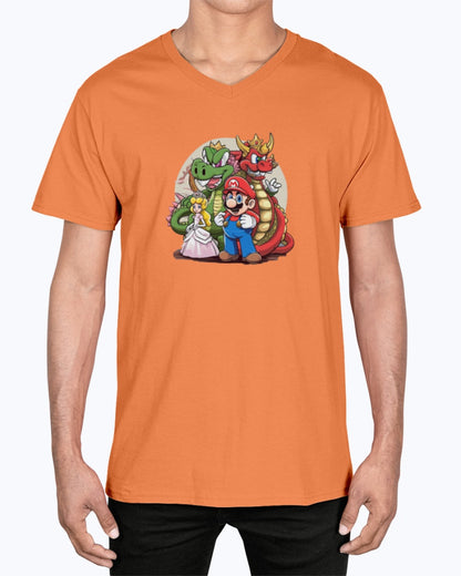 Unisex V-Neck T-shirt Super Mario 1.0 Collection - DALSOMA