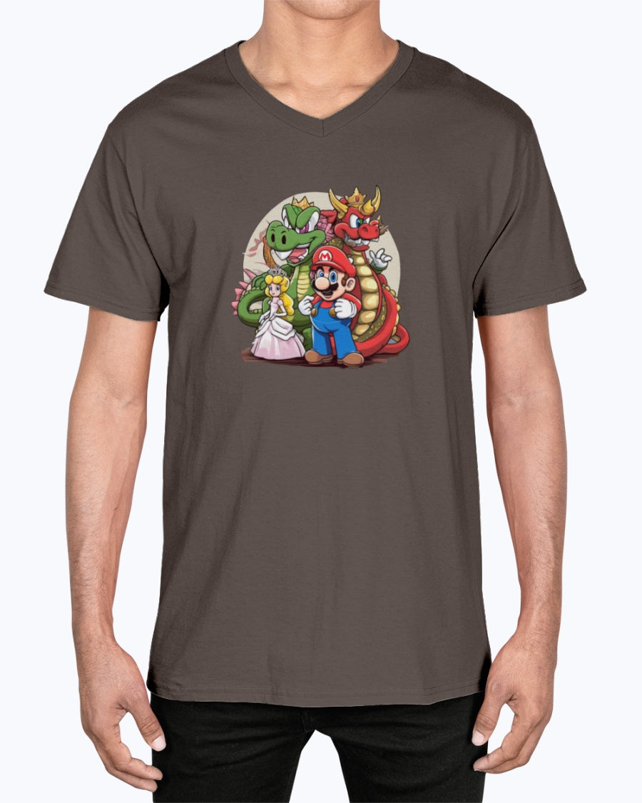 Unisex V-Neck T-shirt Super Mario 1.0 Collection - DALSOMA